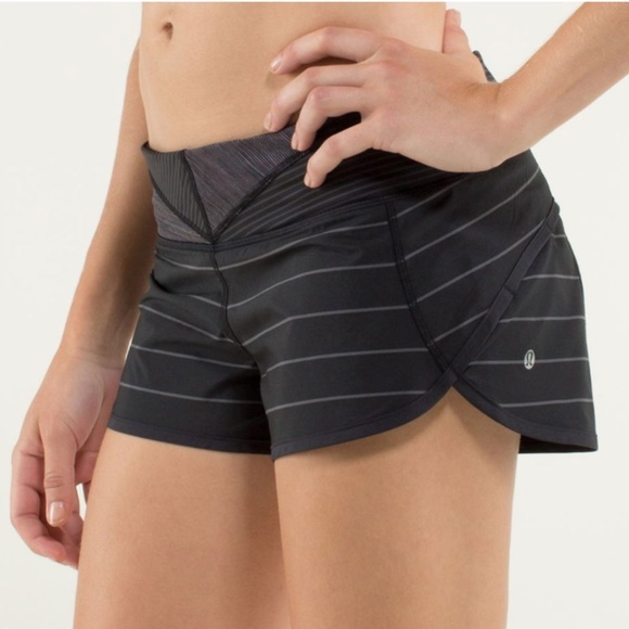 Lululemon Run: Speed Short Slalom Stripe Black  / Hyper Stripe Black - Picture 6 of 7